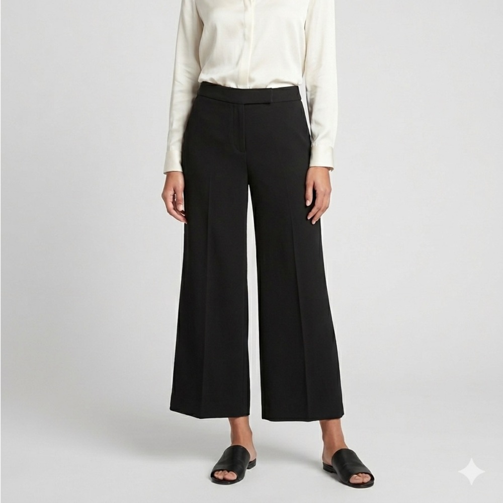 Wide Leg Rachel Roy Black Crepe‎ Culotte Pants Size 6